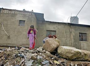 Palestinian children in the Shatila refugee camp in Lebanon